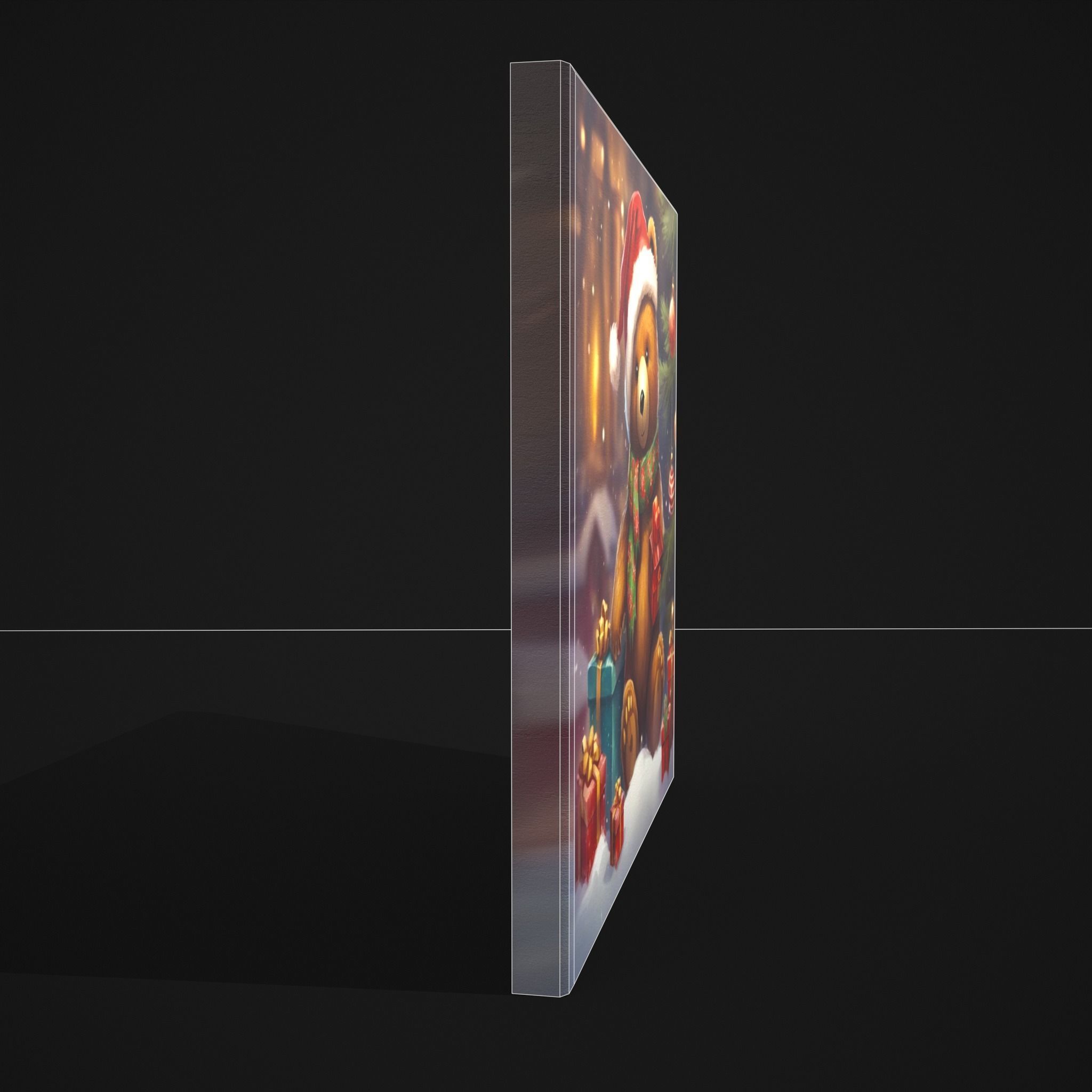 Christmas Bear Painting Two  Low-poly 3D model_8