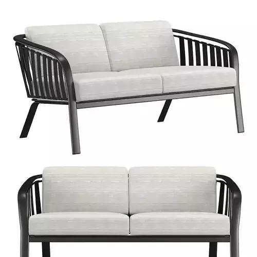Trelon Cushion Aluminum Loveseat