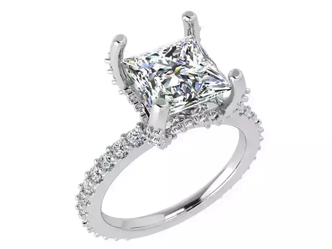 Princess Cut Solitaire Ring 3662
