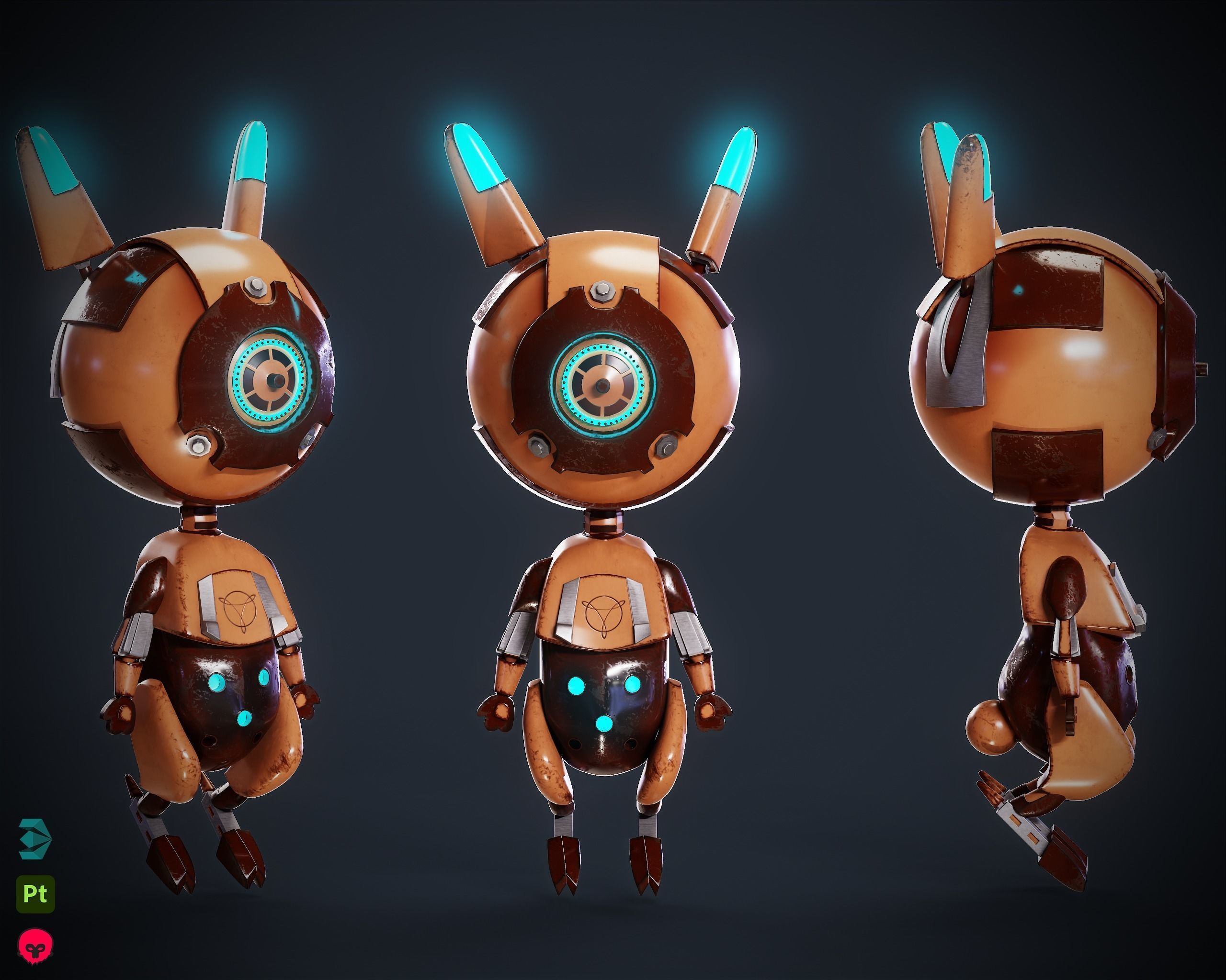 Robo Rabbit 3D model_3