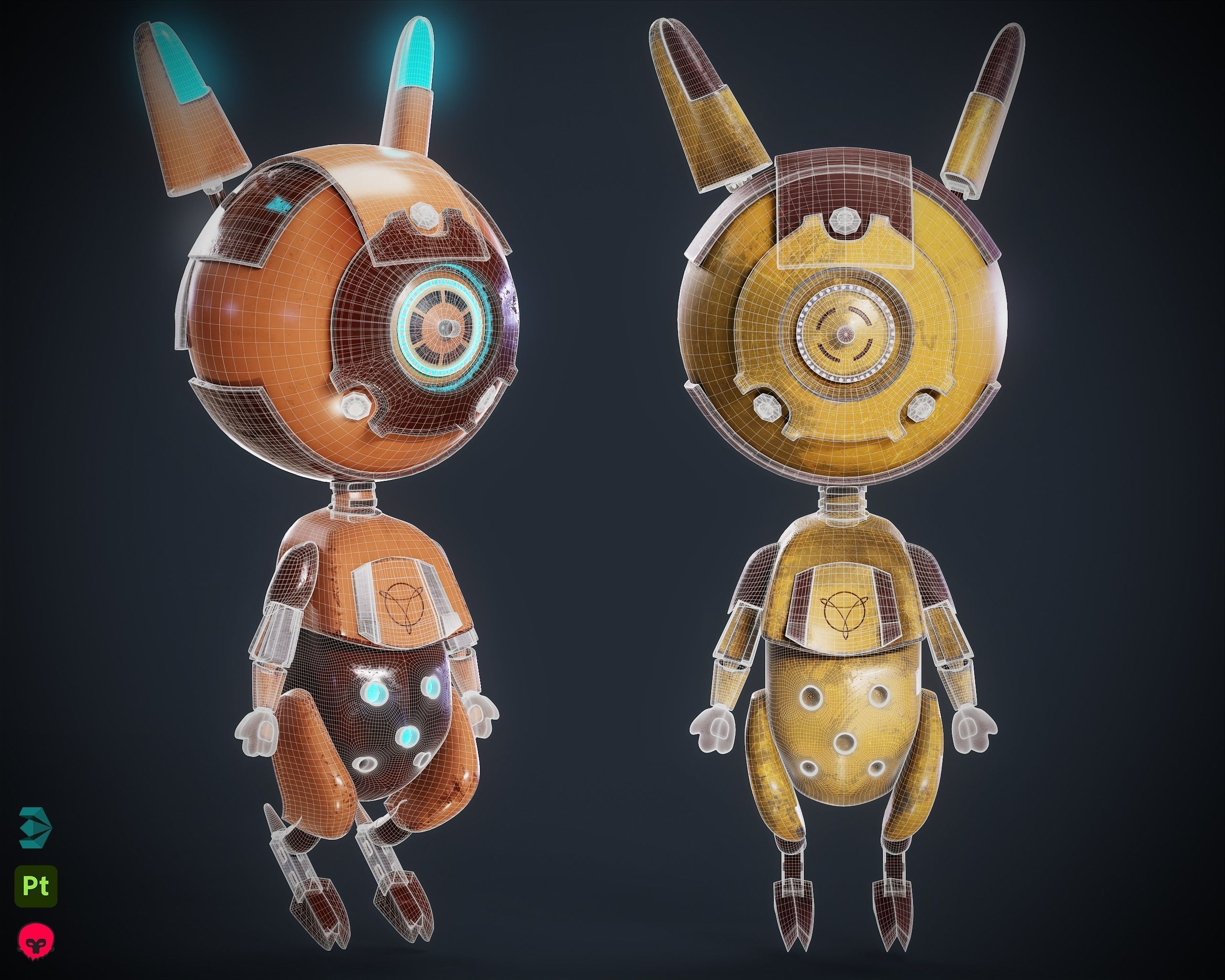 Robo Rabbit 3D model_2