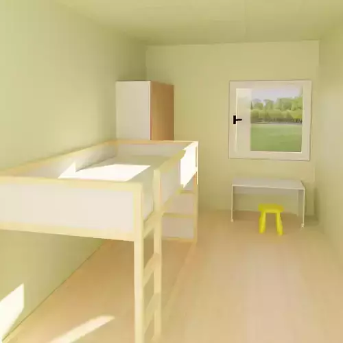 IKEA Kura Convertible Bed UNTEXTURED 3D Model