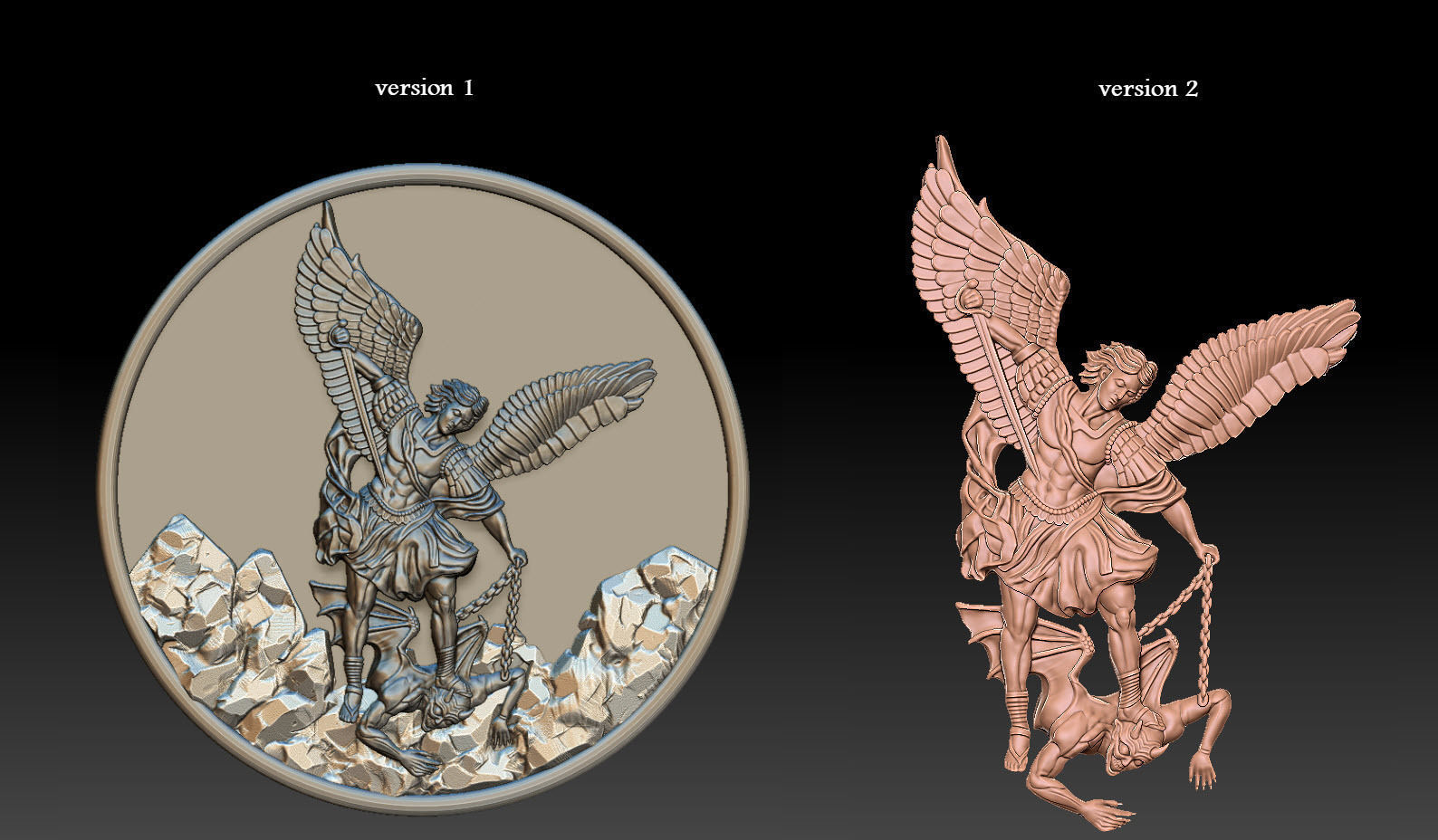Archangel Michael pendant  3D print model_1