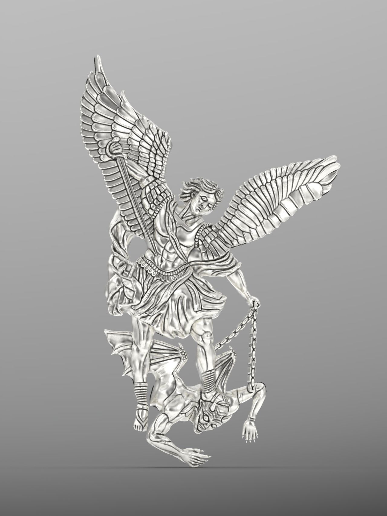 Archangel Michael pendant  3D print model_23
