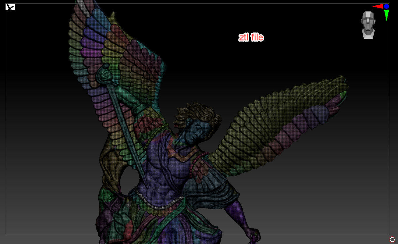 Archangel Michael pendant  3D print model_14