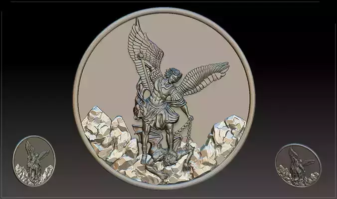 Archangel Michael pendant  3D print model