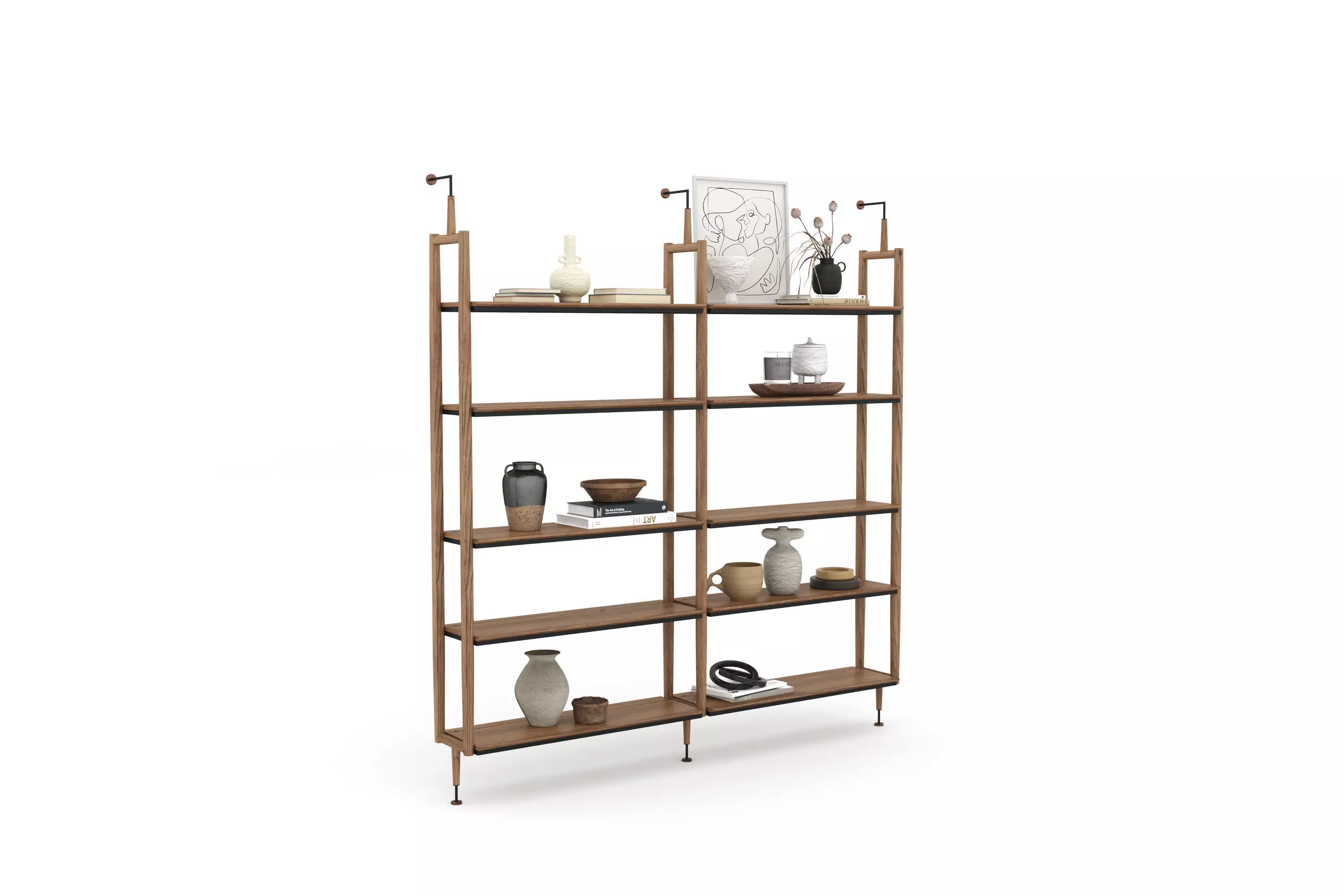 Decorative Shelves with Decoration Free 3D model