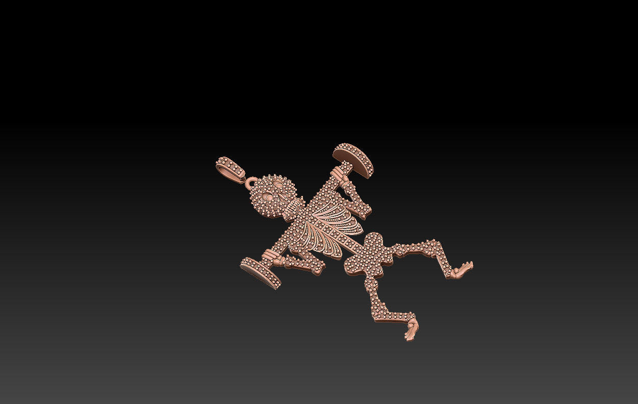 skull diamond bodybuilding  3D print model_8