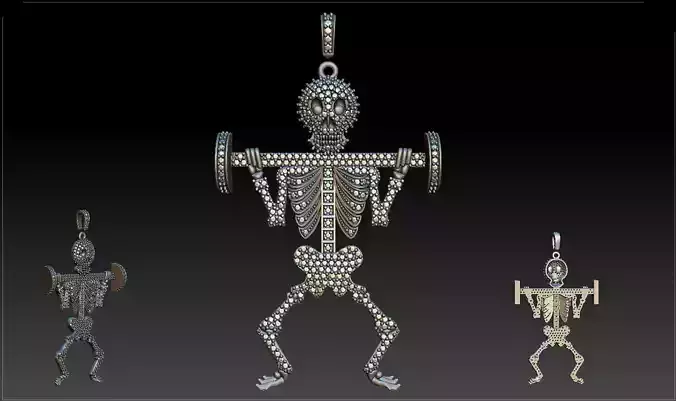 skull diamond bodybuilding  3D print model