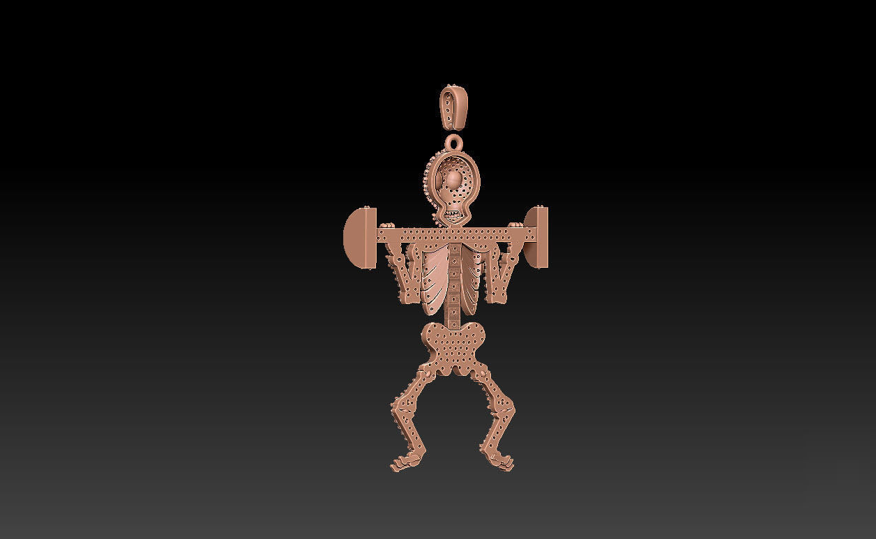 skull diamond bodybuilding  3D print model_6