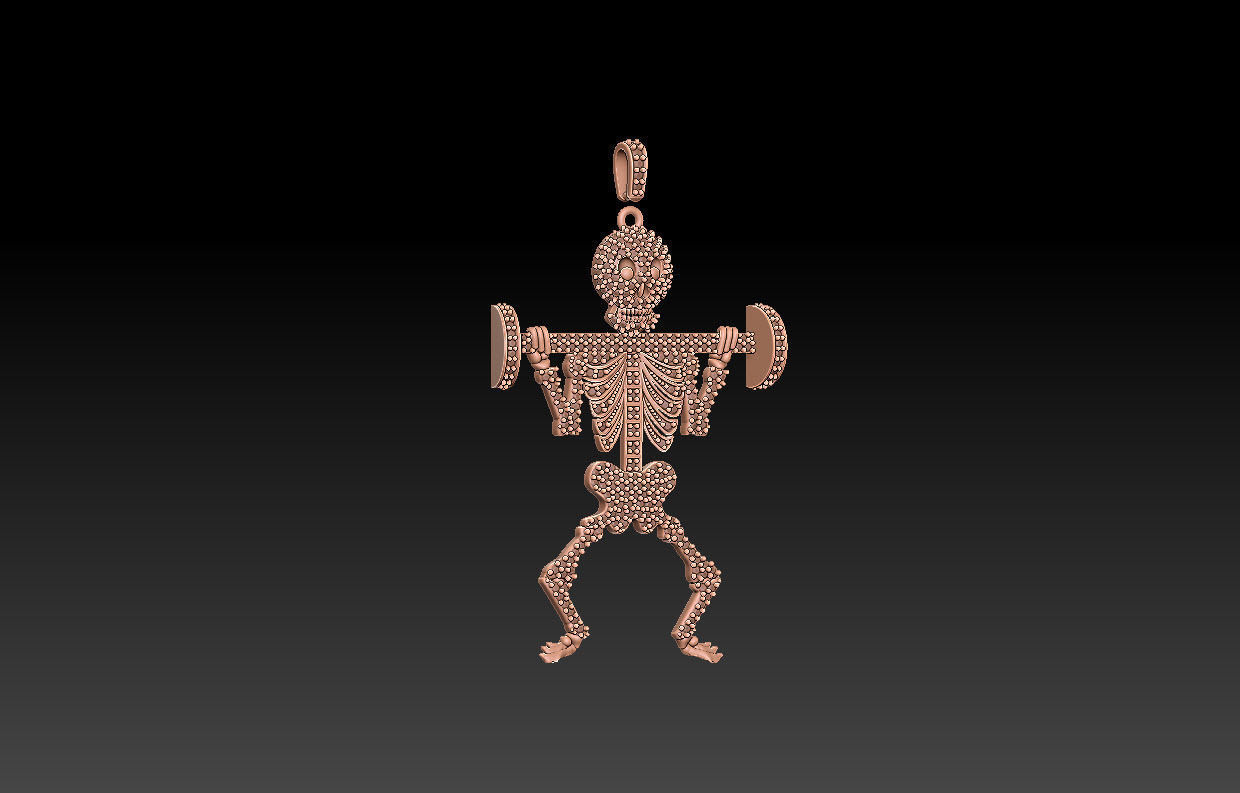 skull diamond bodybuilding  3D print model_7