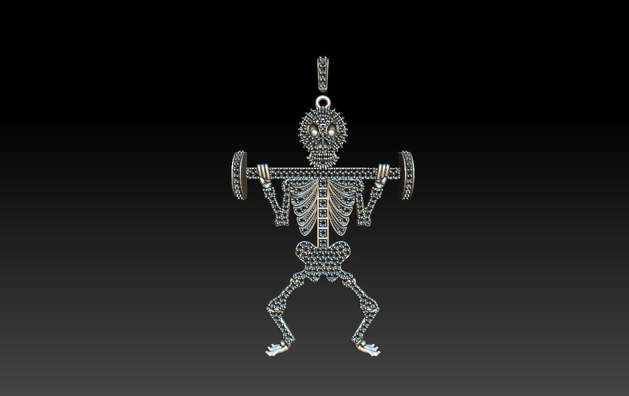 skull diamond bodybuilding  3D print model_10