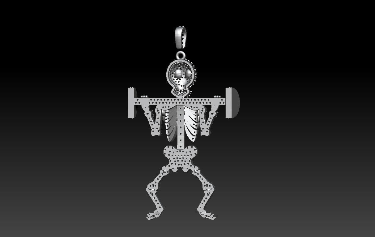 skull diamond bodybuilding  3D print model_5
