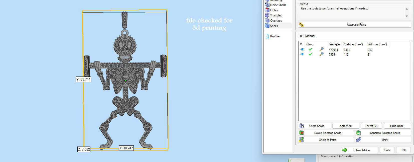 skull diamond bodybuilding  3D print model_4