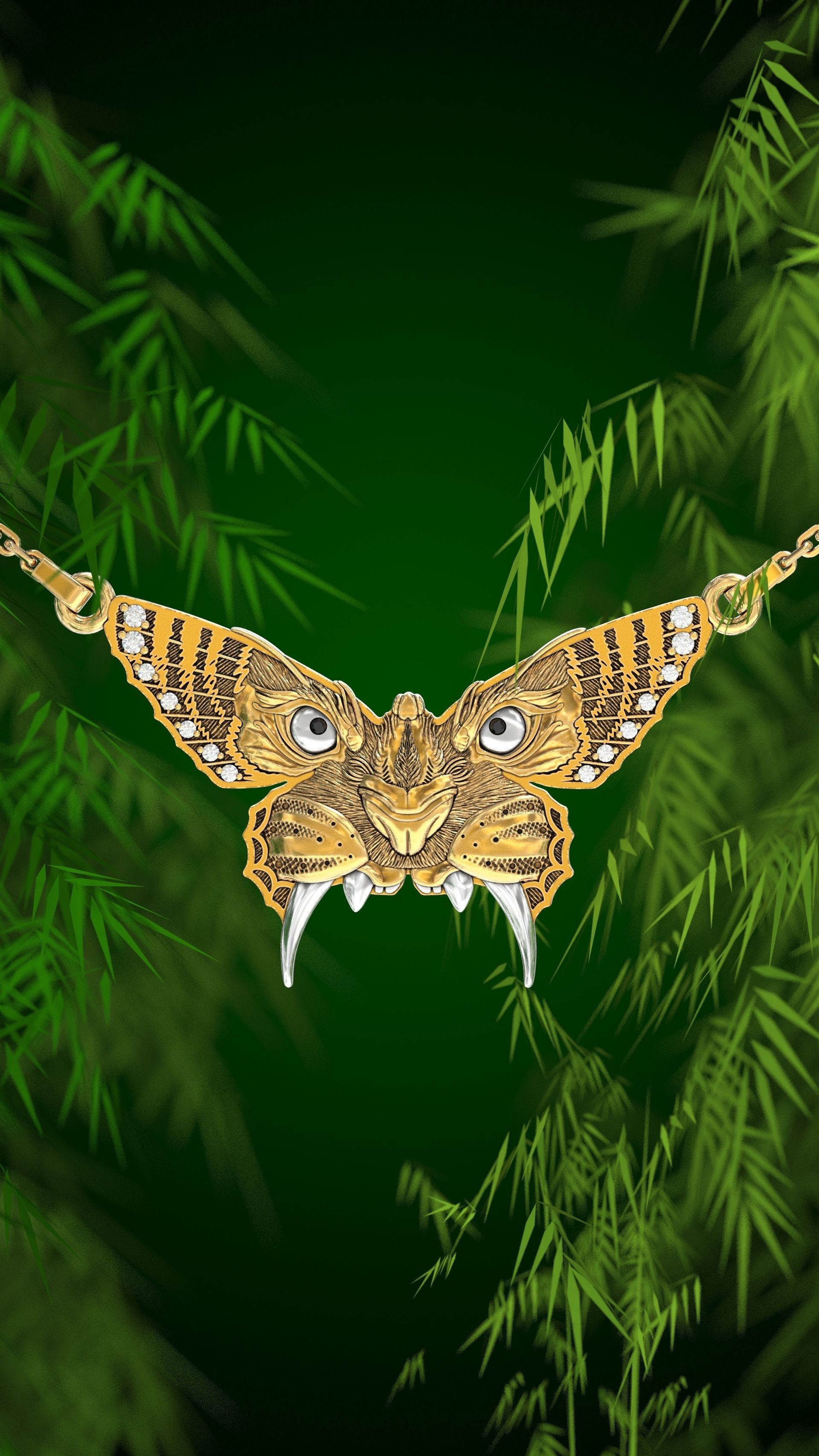 Pendant Butterfly Tiger 3D print model_10
