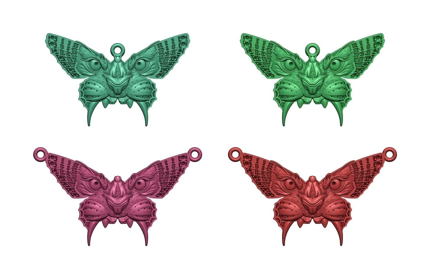 Pendant Butterfly Tiger 3D print model_4