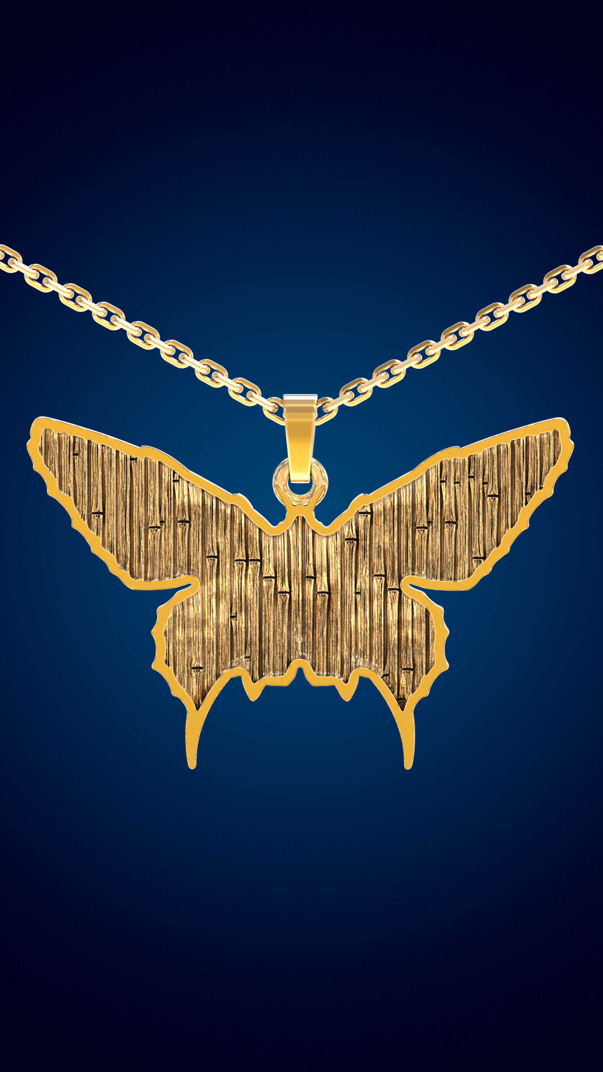 Pendant Butterfly Tiger 3D print model_9
