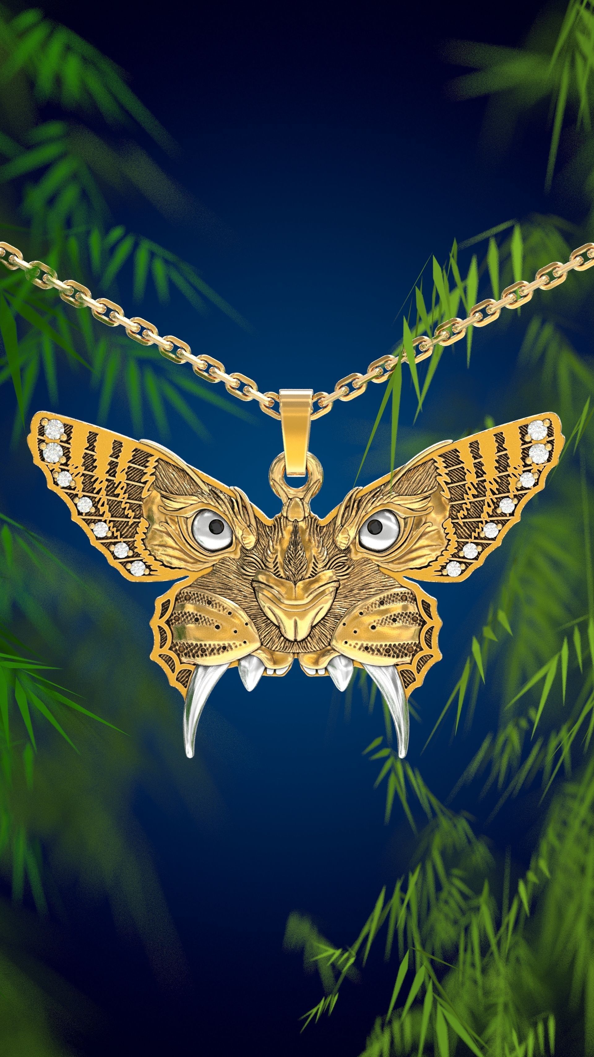 Pendant Butterfly Tiger 3D print model_8