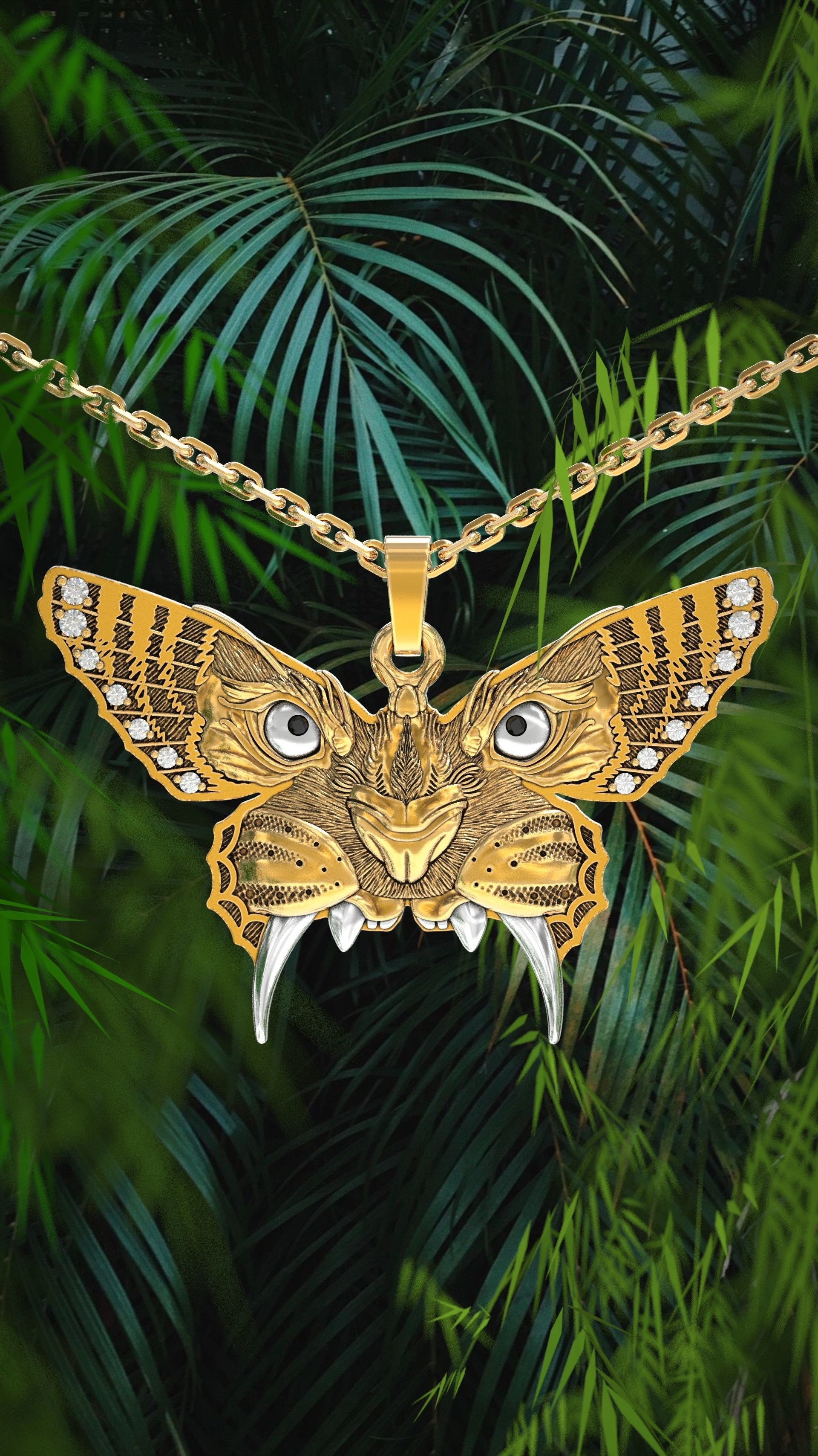 Pendant Butterfly Tiger 3D print model_6