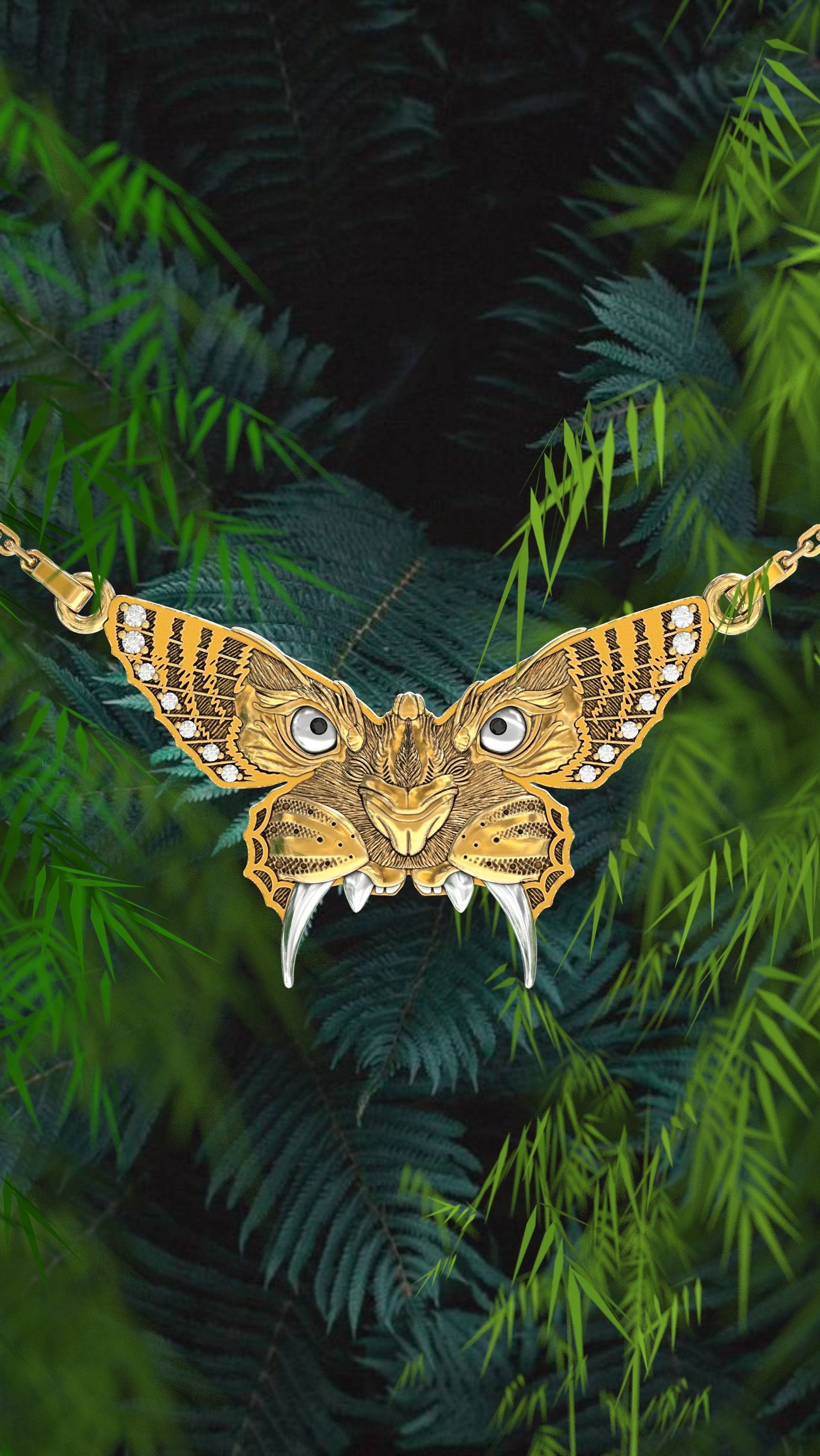 Pendant Butterfly Tiger 3D print model_7