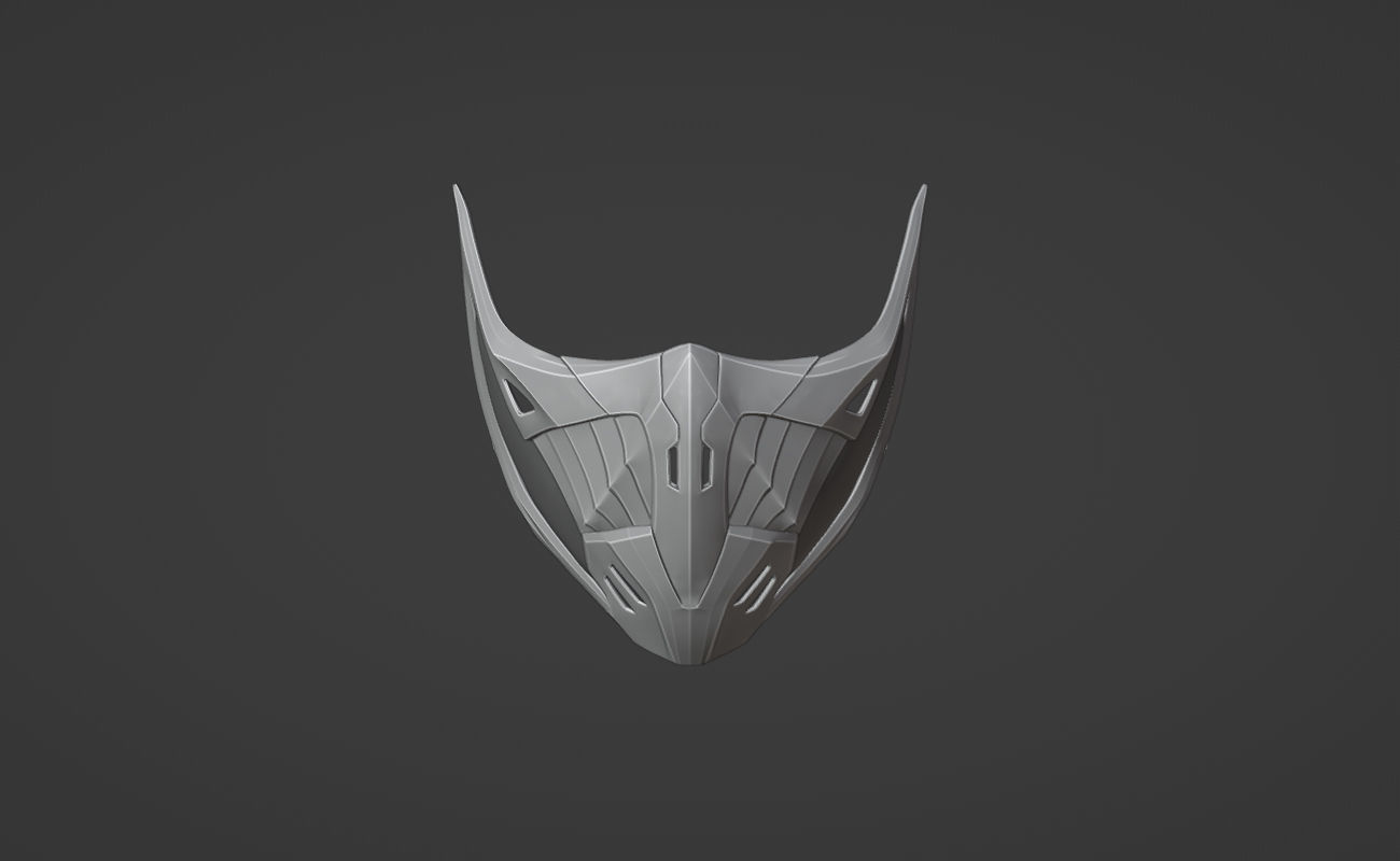 Scorpion mask from MK1 - Hanzo mentor 3D print model_10