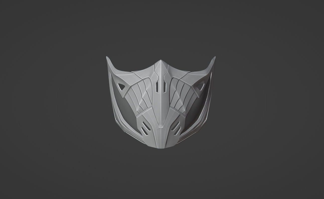 Scorpion mask from MK1 - Hanzo mentor 3D print model_4