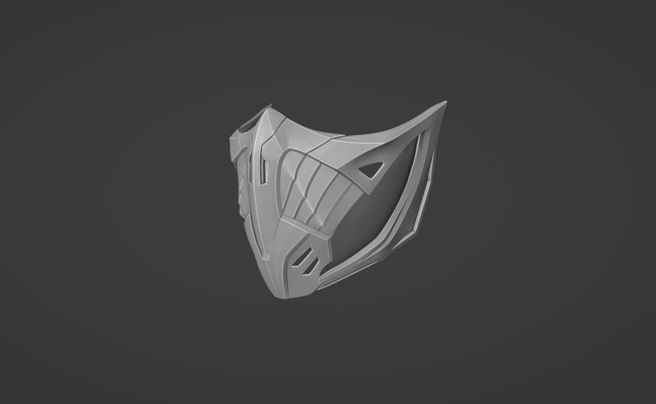 Scorpion mask from MK1 - Hanzo mentor 3D print model_6