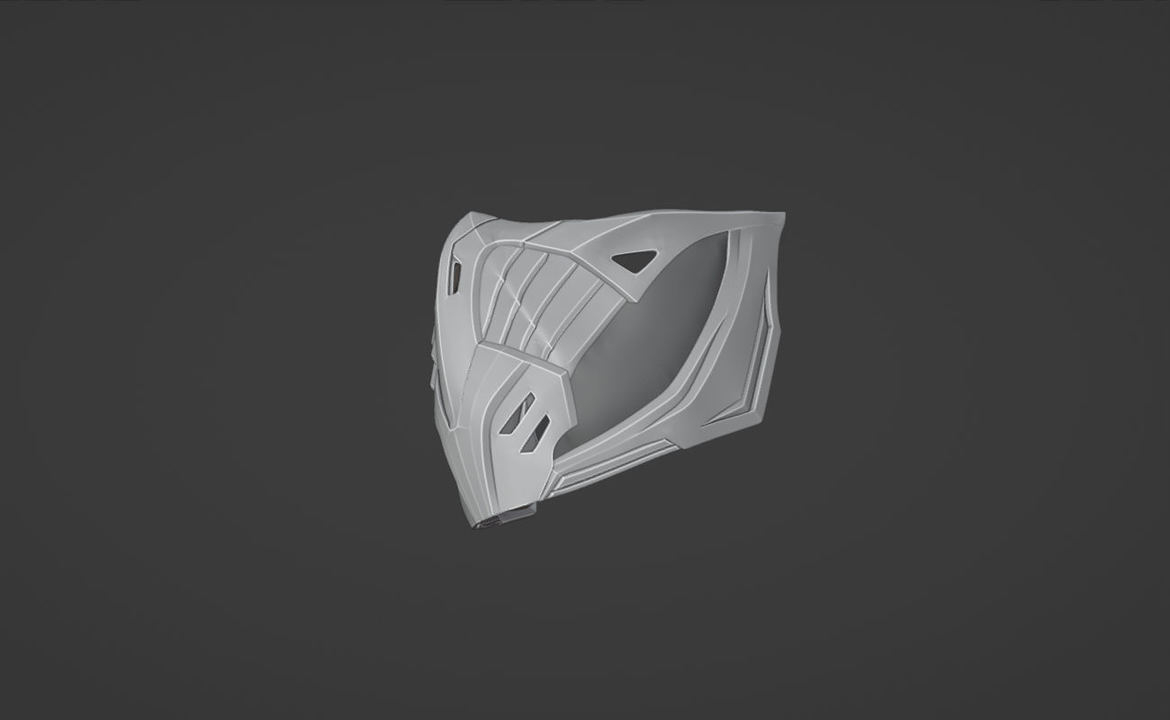 Scorpion mask from MK1 - Hanzo mentor 3D print model_8