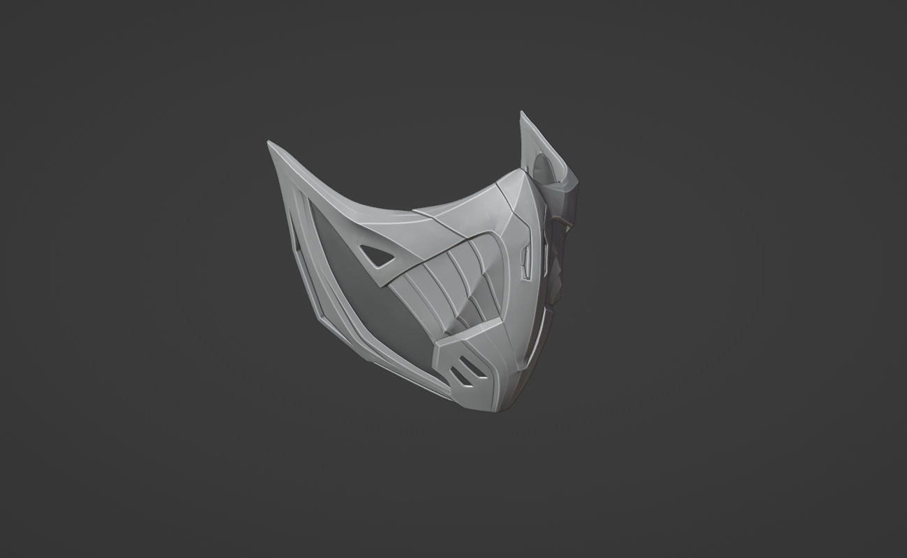 Scorpion mask from MK1 - Hanzo mentor 3D print model_7