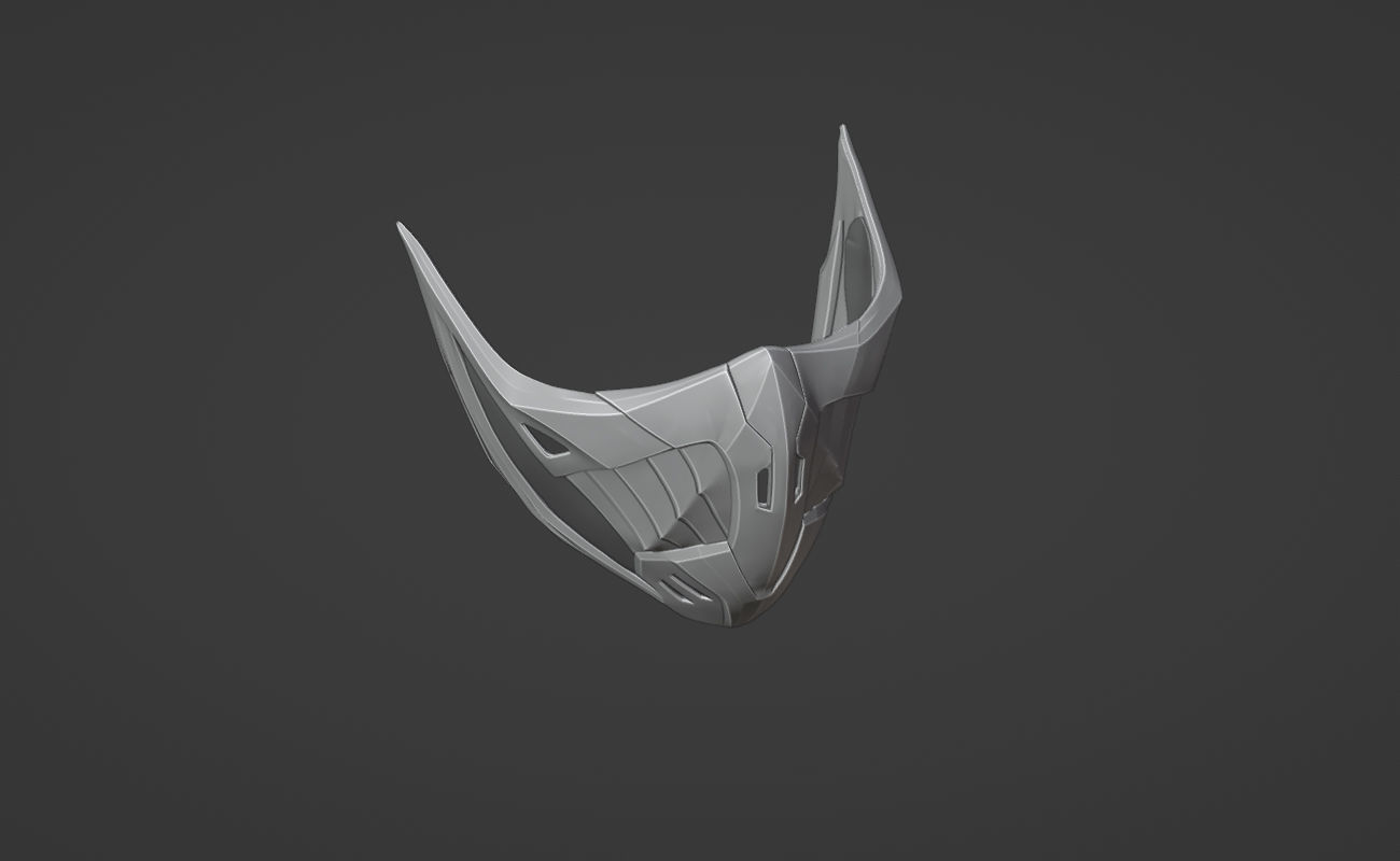 Scorpion mask from MK1 - Hanzo mentor 3D print model_9