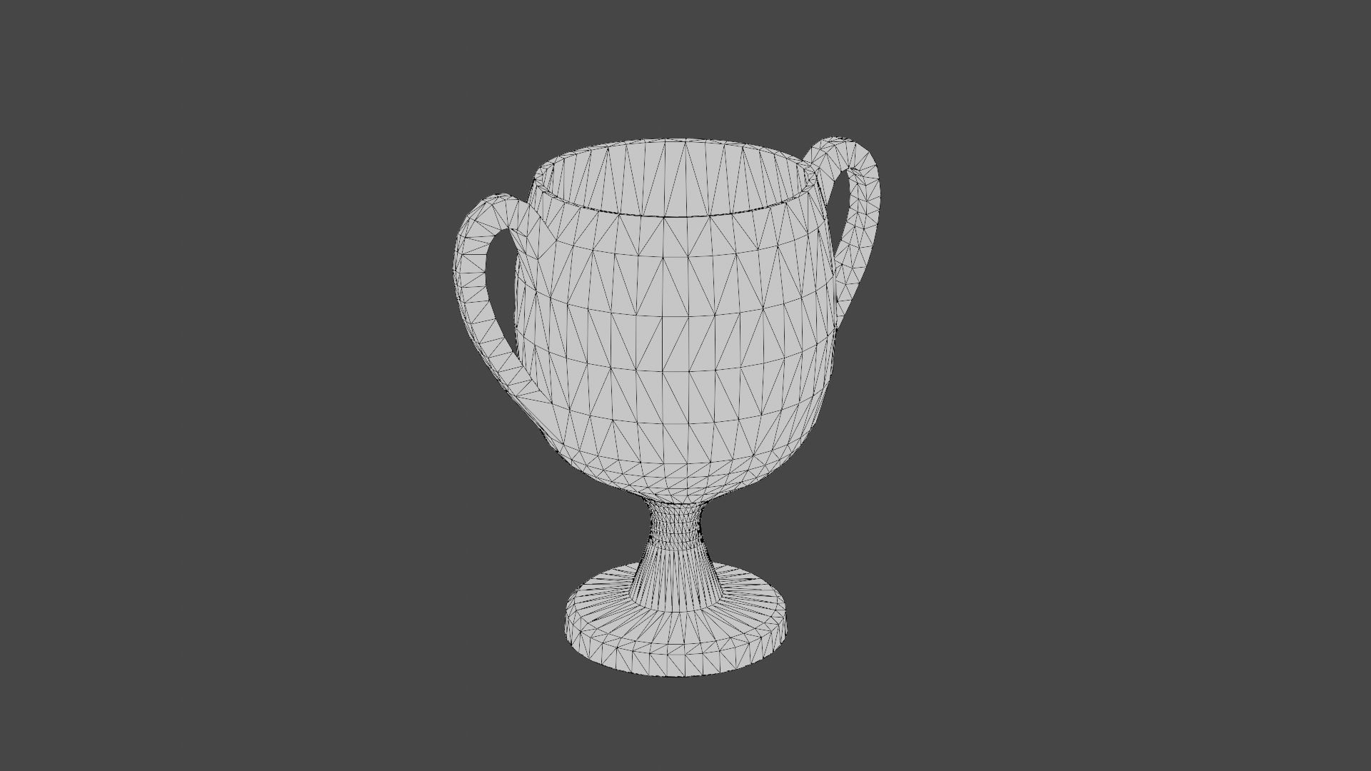 Gold Award Trophy Low-poly 3D model_6