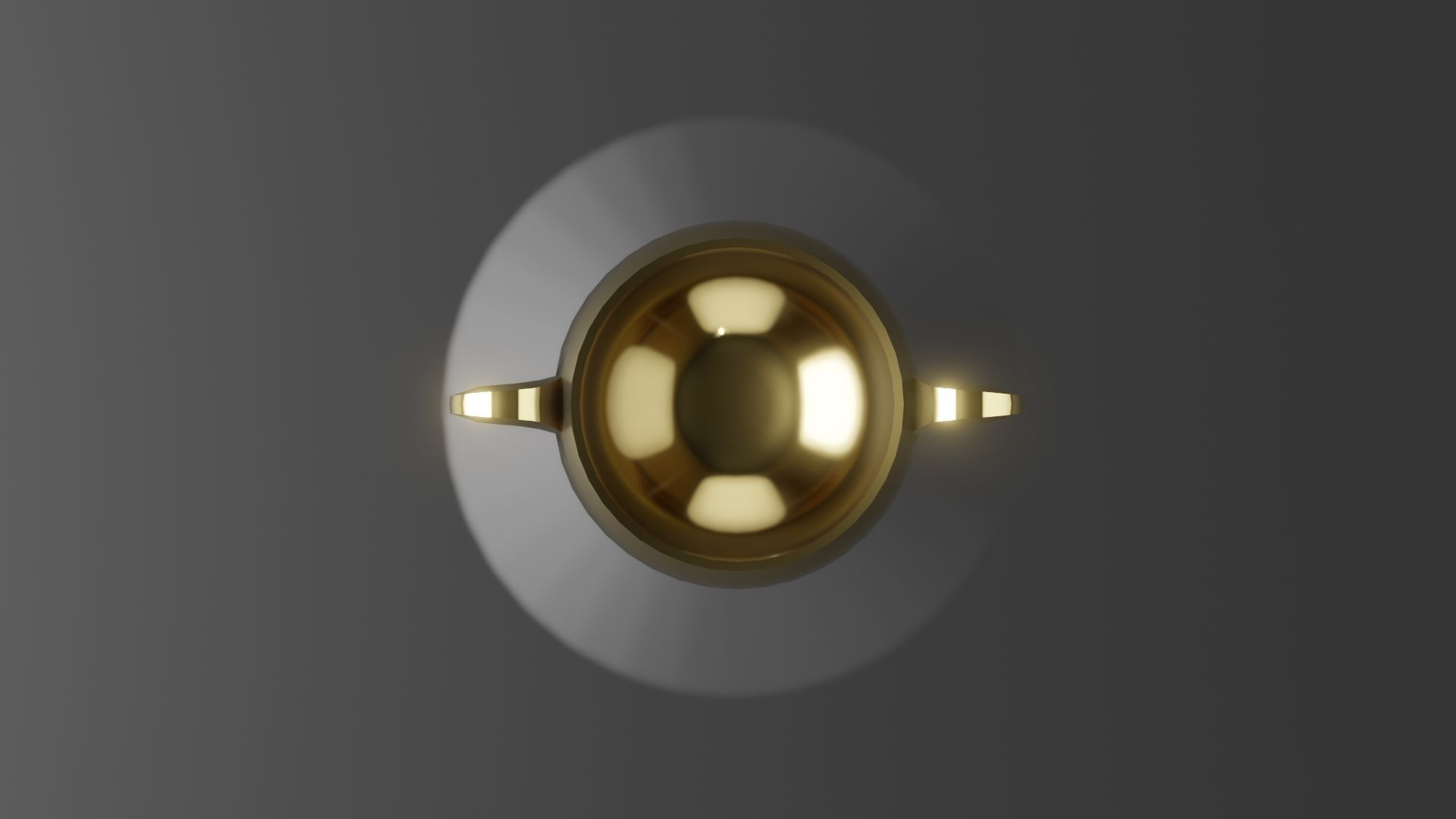 Gold Award Trophy Low-poly 3D model_4