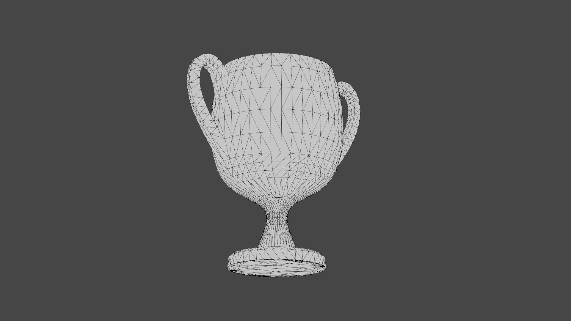 Gold Award Trophy Low-poly 3D model_5
