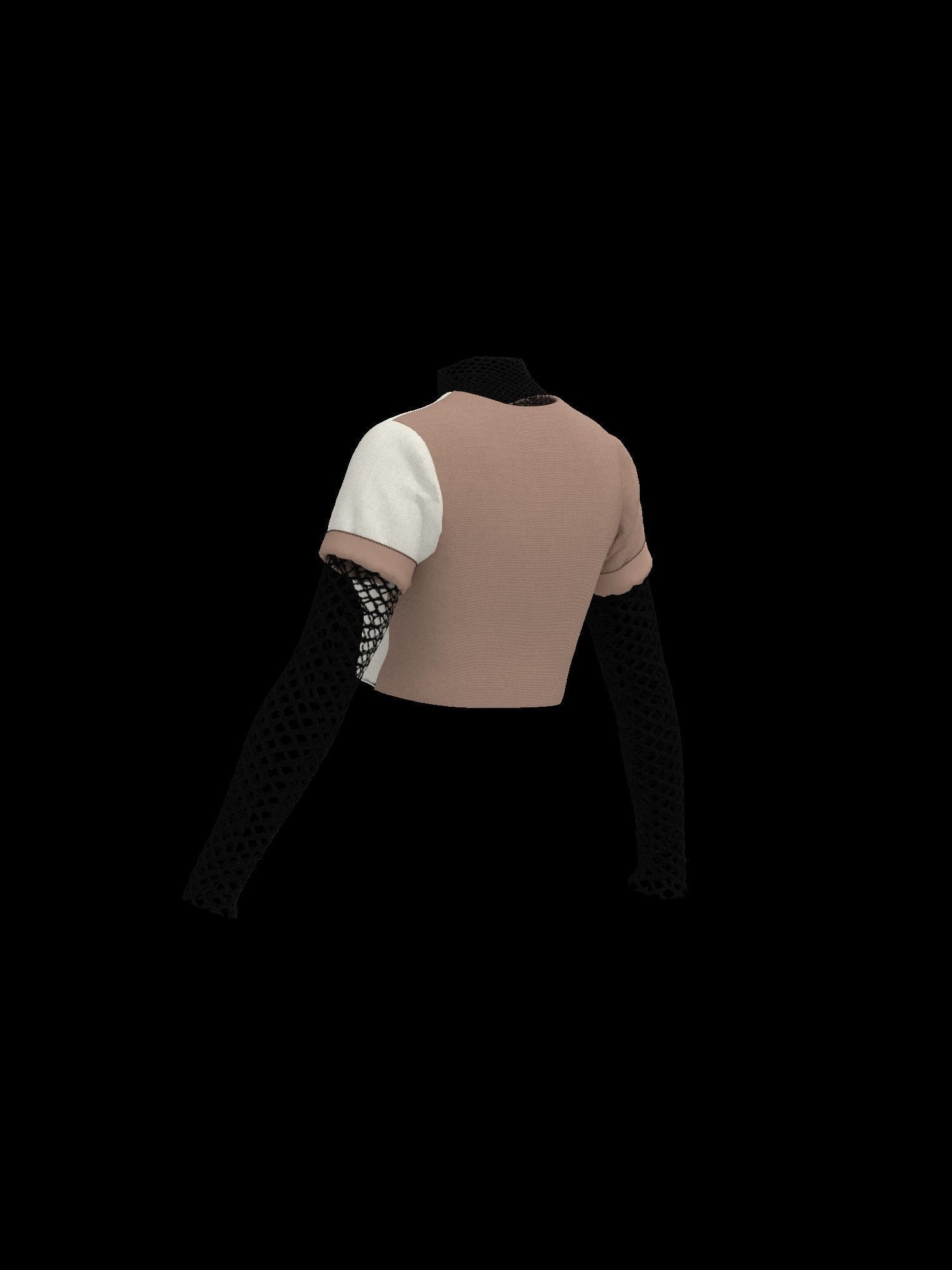  Female mesh log sleeve 3D model_2
