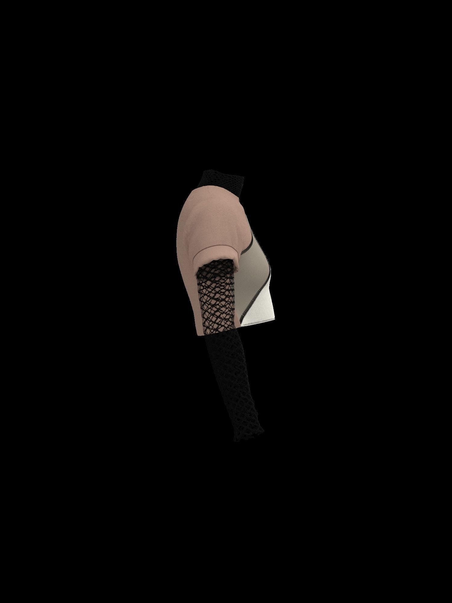  Female mesh log sleeve 3D model_10