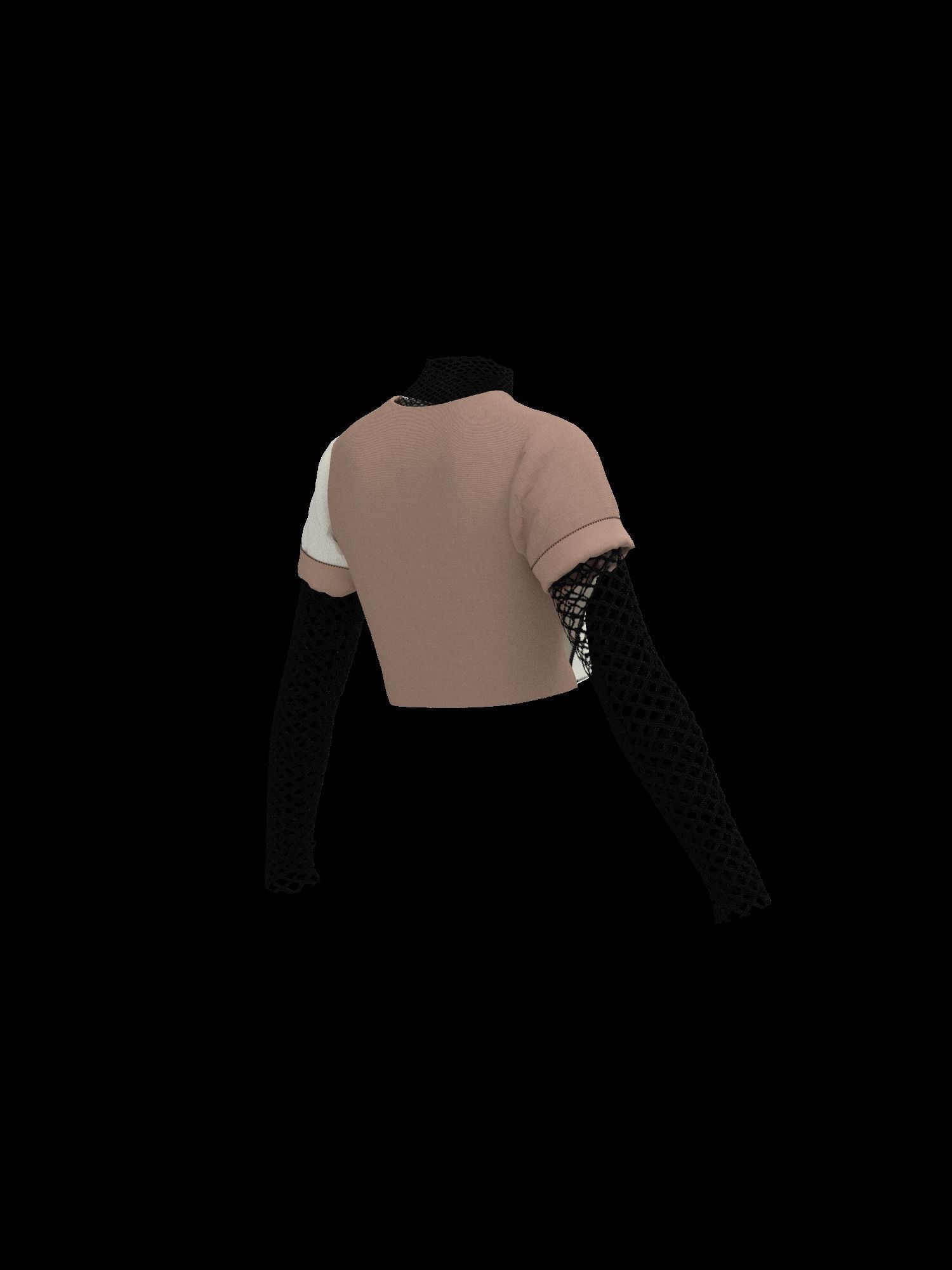  Female mesh log sleeve 3D model_12