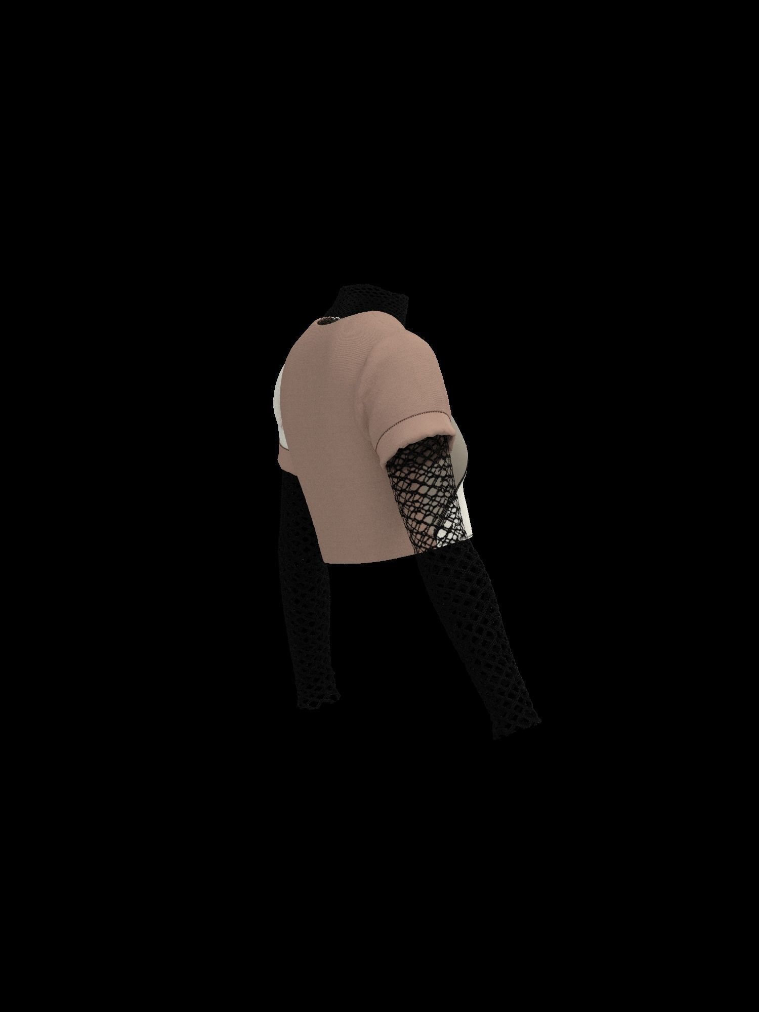  Female mesh log sleeve 3D model_11
