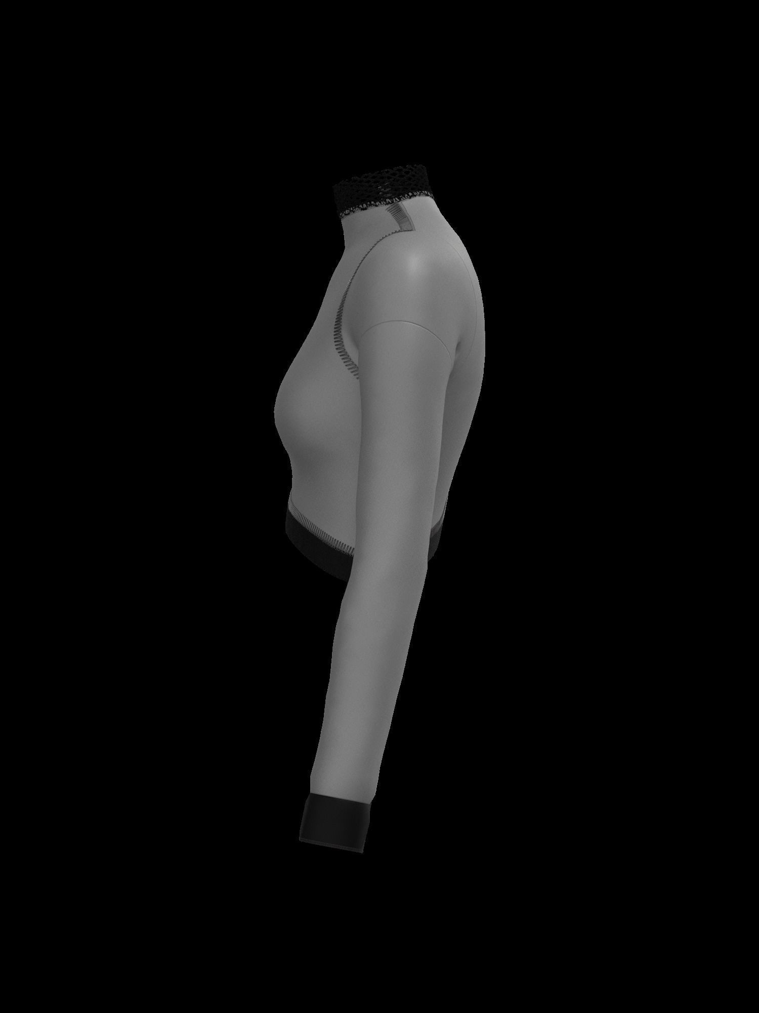  Female mesh log sleeve 3D model_4