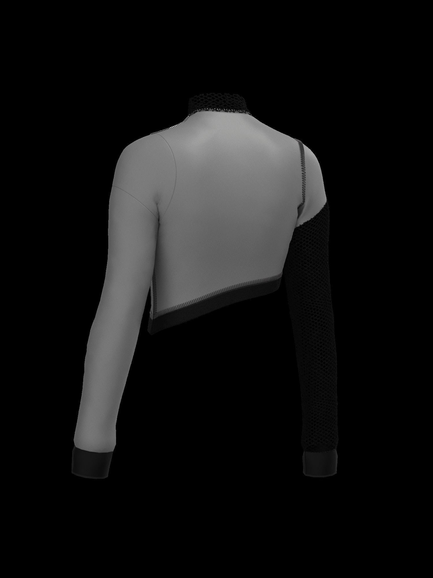  Female mesh log sleeve 3D model_1