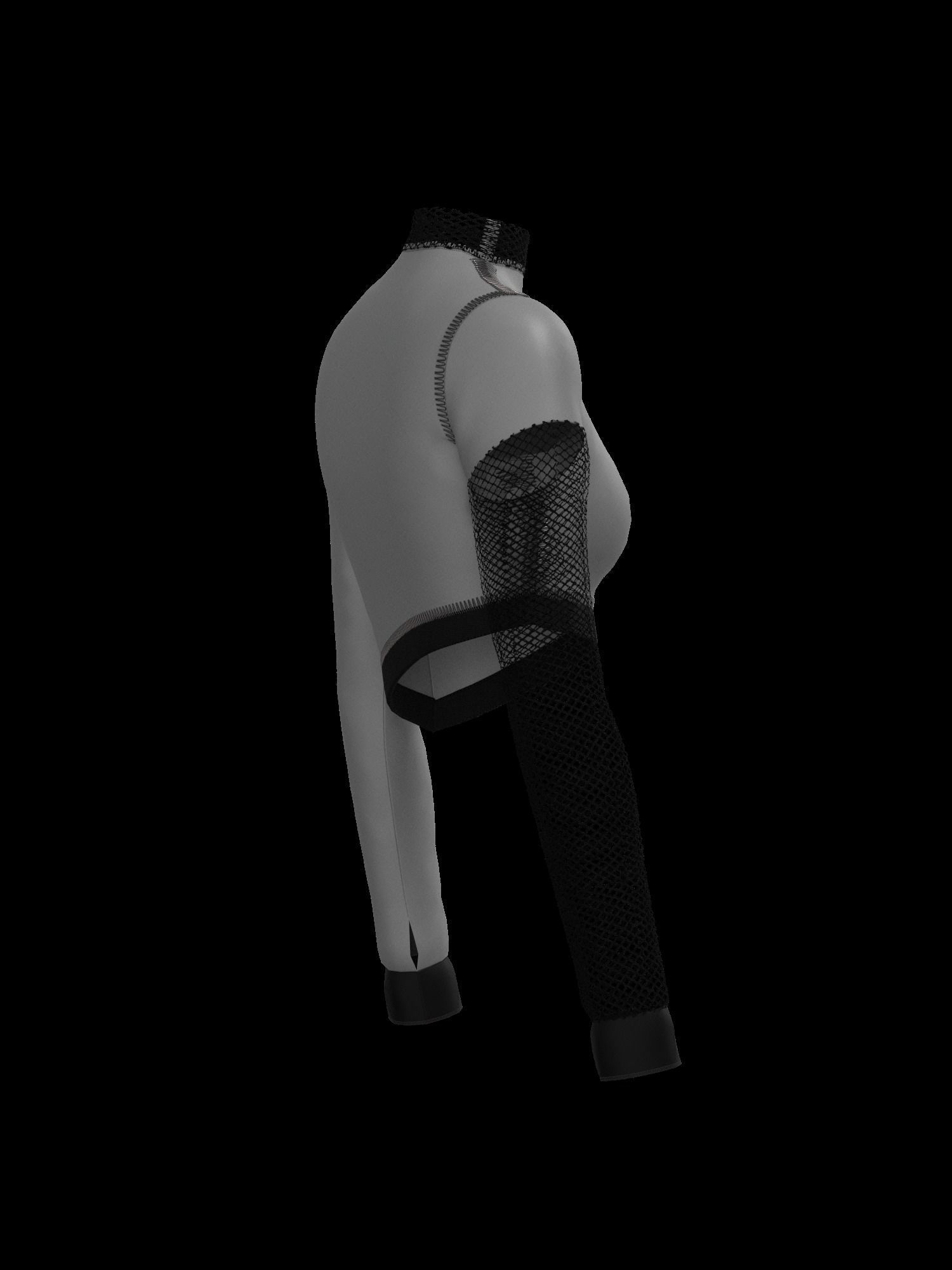  Female mesh log sleeve 3D model_12