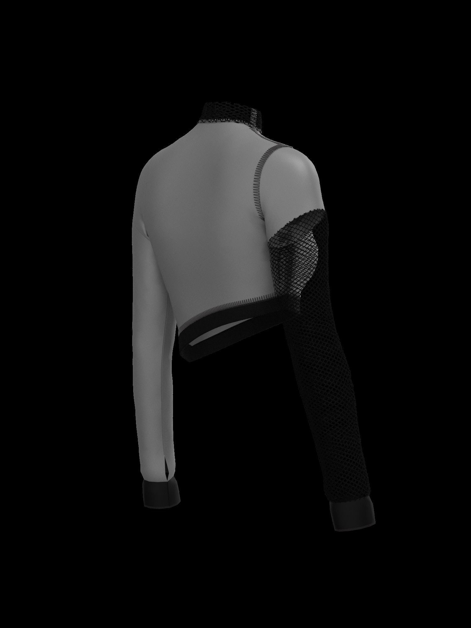  Female mesh log sleeve 3D model_13