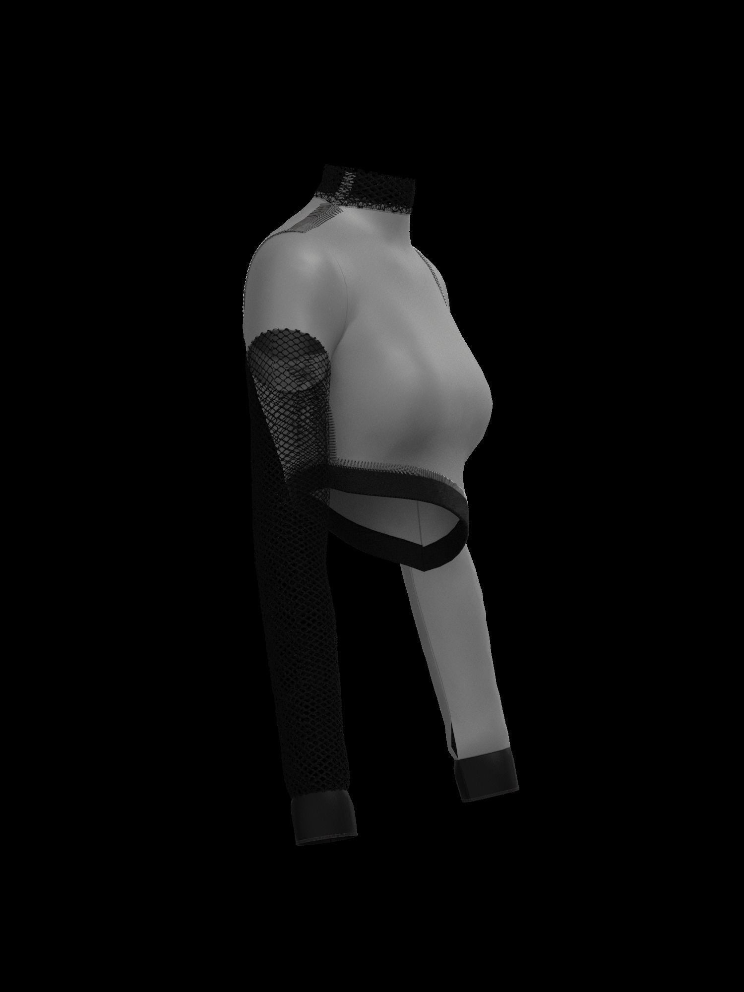  Female mesh log sleeve 3D model_10