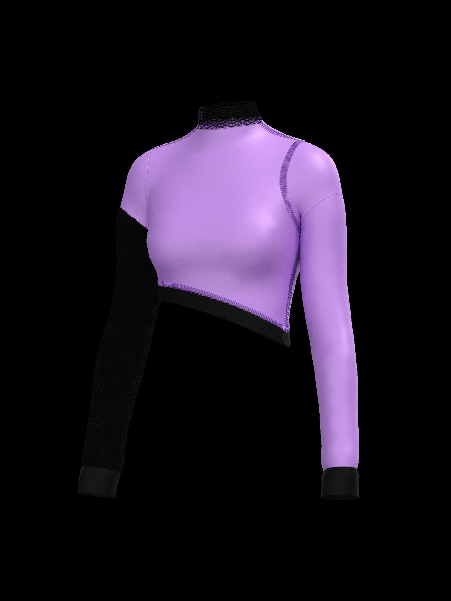 Female mesh log sleeve 3D model_7