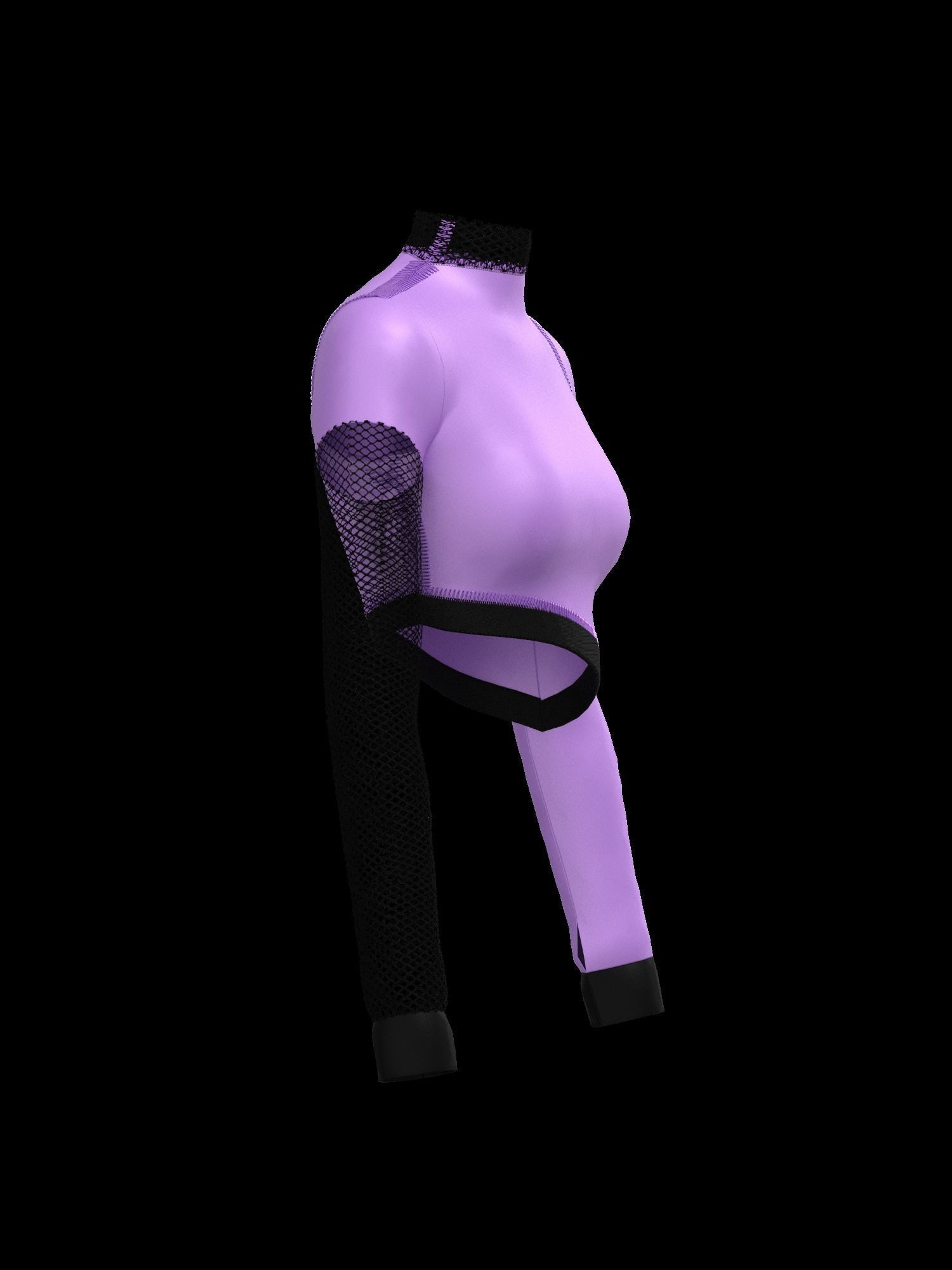  Female mesh log sleeve 3D model_9