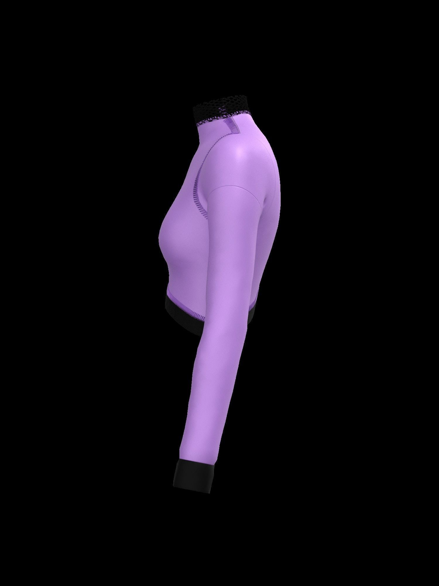  Female mesh log sleeve 3D model_4