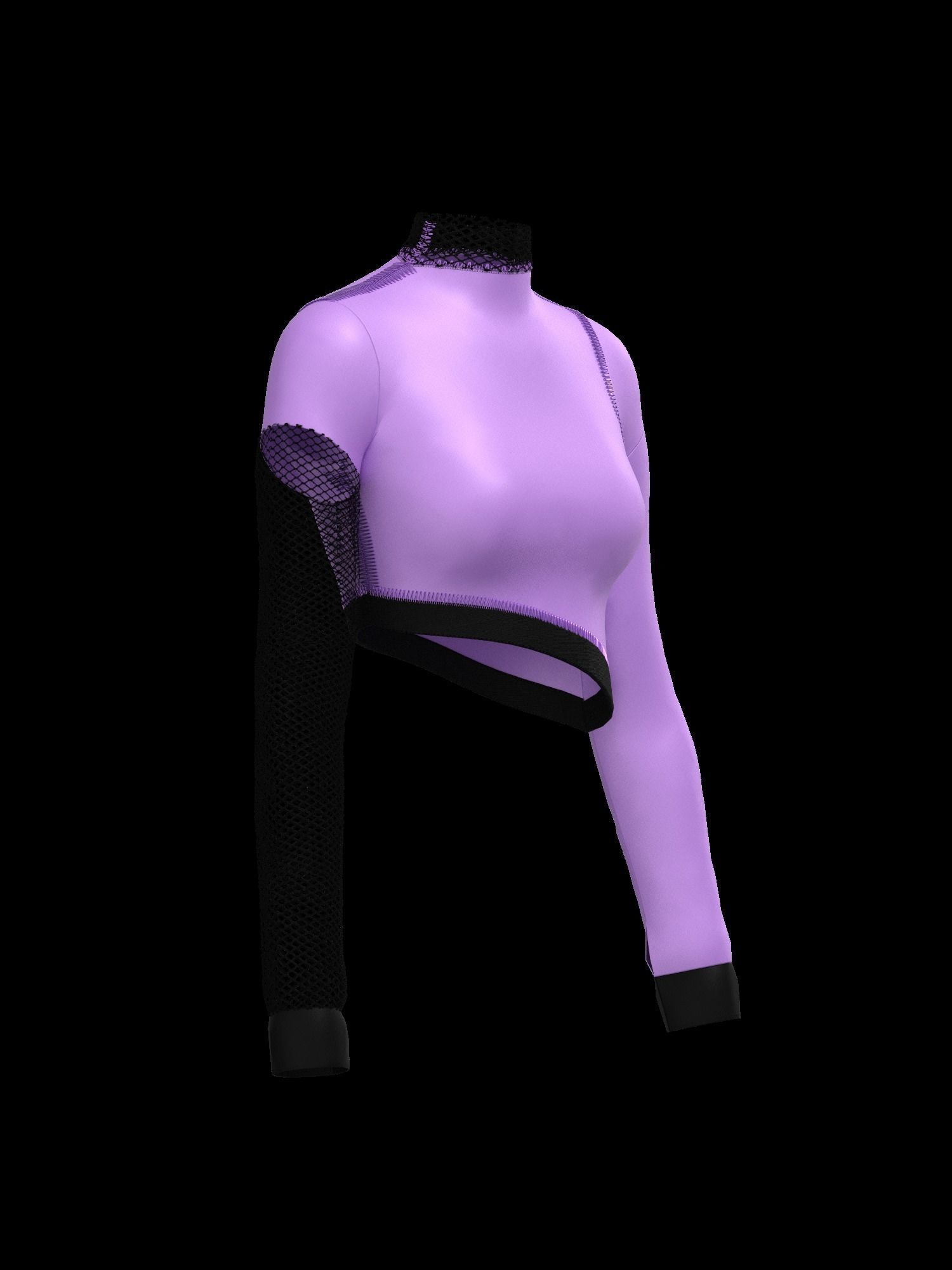  Female mesh log sleeve 3D model_8