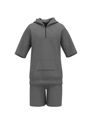 Male hoodie and short