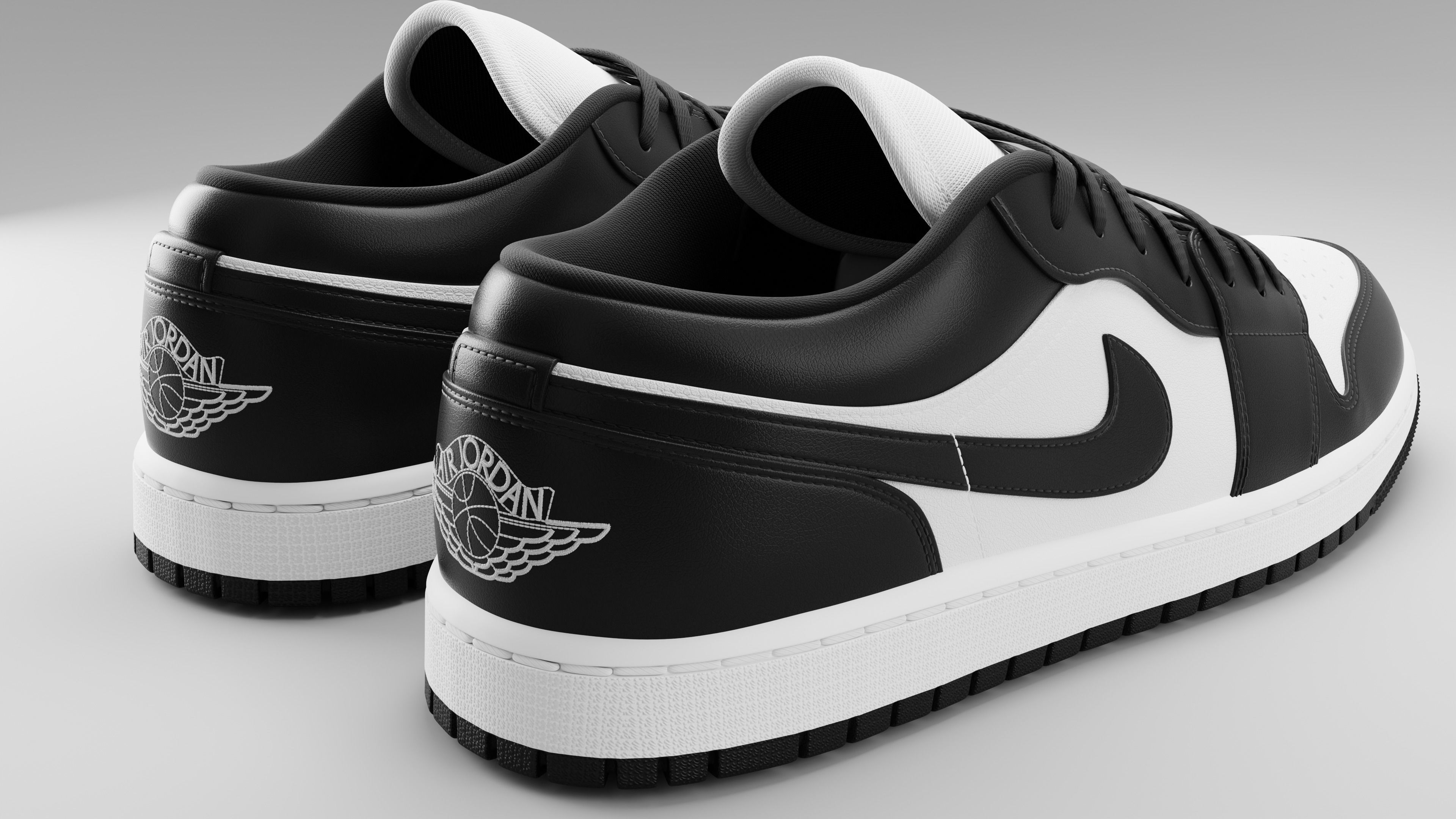 Air Jordan 1 Low - Panda 3D model | CGTrader
