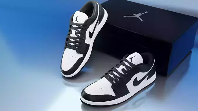 Air Jordan 1 Low - Panda 3D model