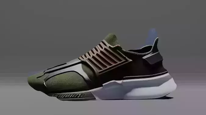 Nilke Kaki Running Shoes Free low-poly 3D model